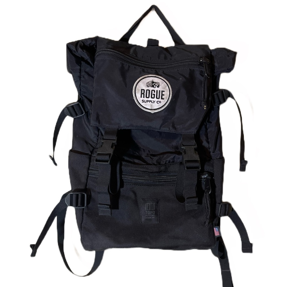 Topo Designs Rogue Fitness Supply Company Rare Collaboration Black Backpack